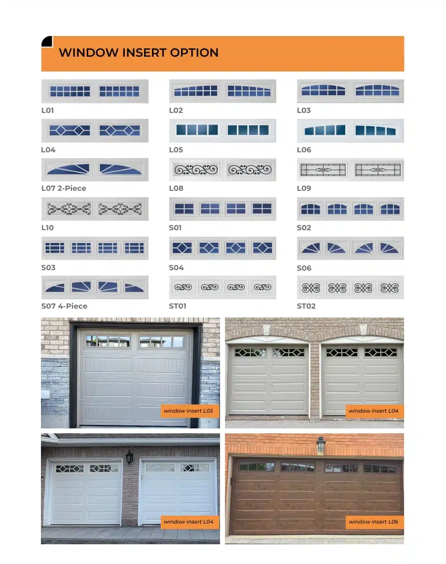 Garage Door Window Insert Options Catalog - Top Fix Service