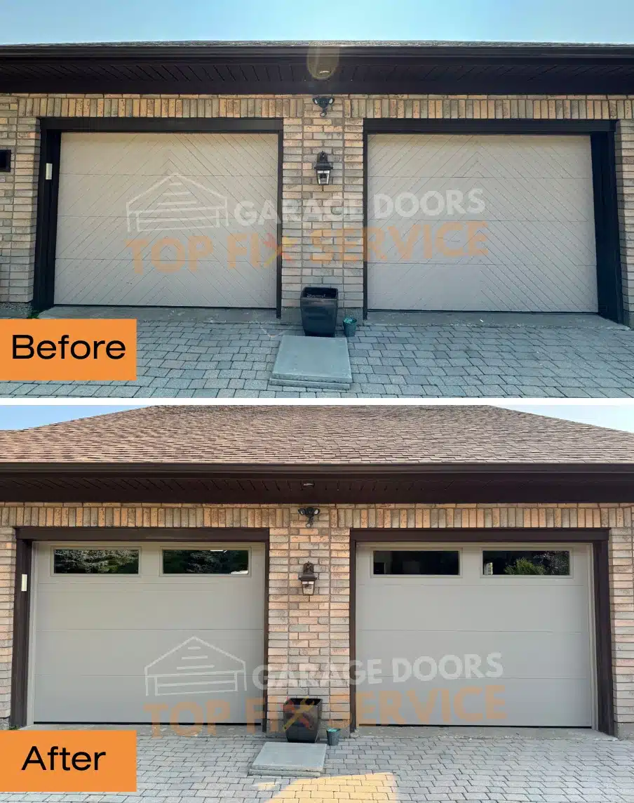 Modern Garage Door Installation Before and After